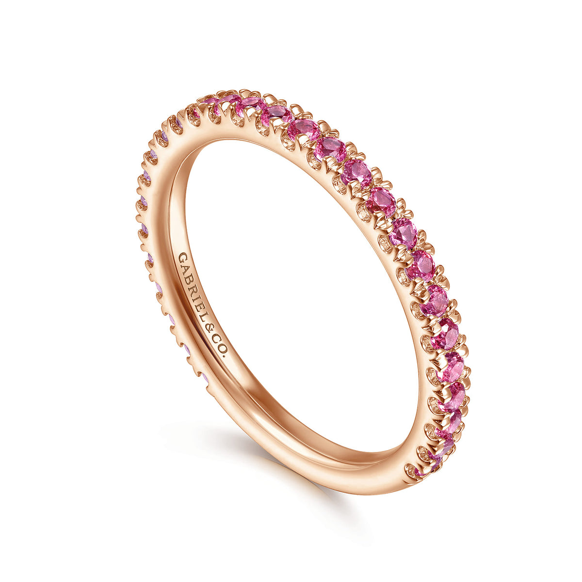 14K Rose Gold Ruby Stackable Ring — Gabriel & Co. LR50889K4JRA