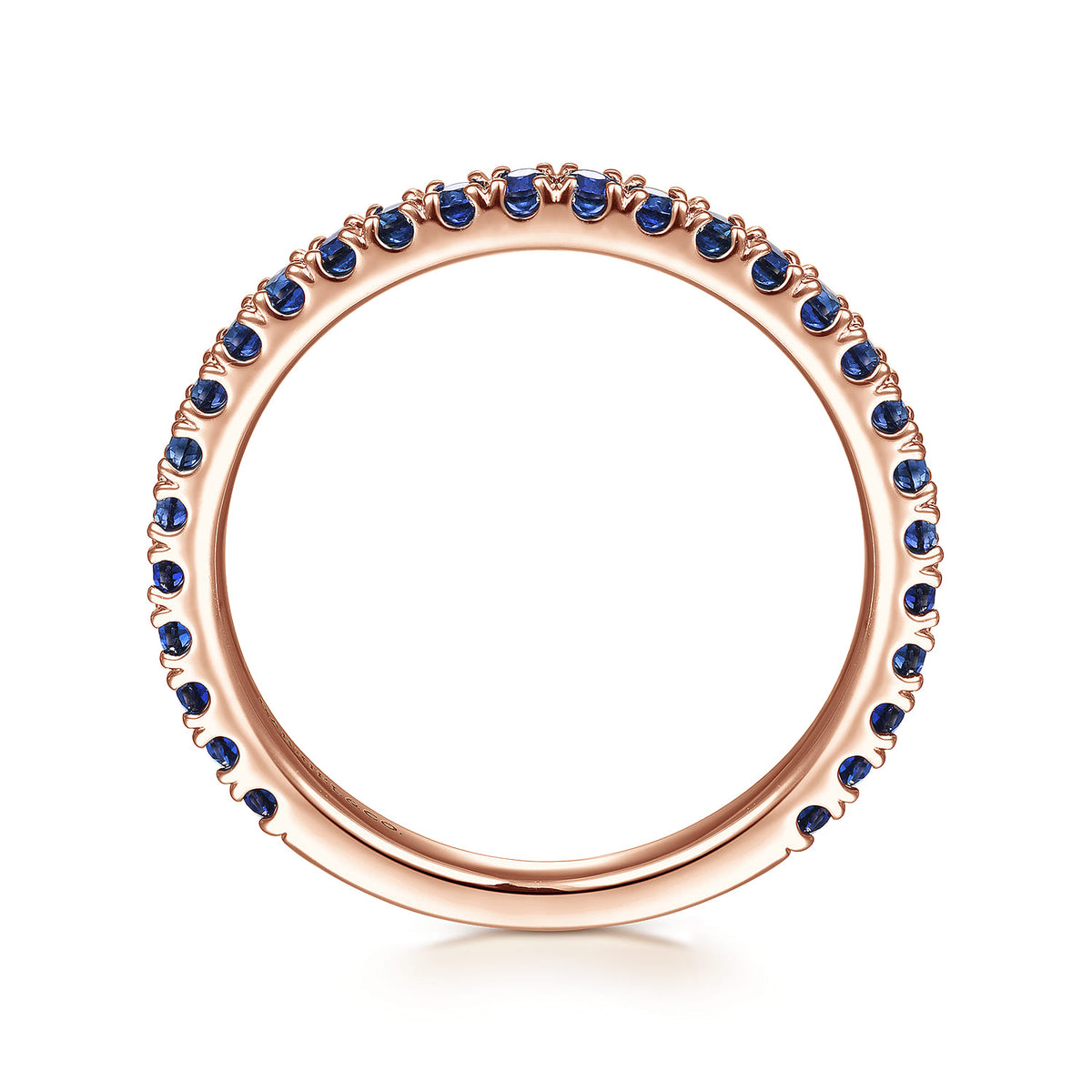 14K Rose Gold Sapphire Stackable Ring — Gabriel & Co. LR50889K4JSA