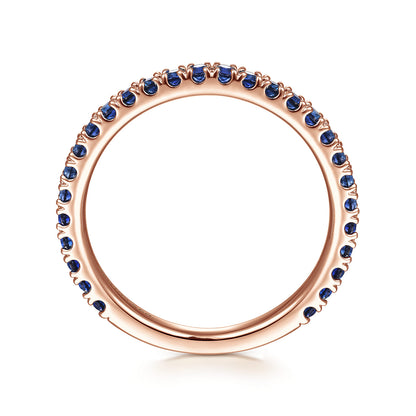 14K Rose Gold Sapphire Stackable Ring — Gabriel & Co. LR50889K4JSA