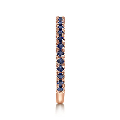 14K Rose Gold Sapphire Stackable Ring — Gabriel & Co. LR50889K4JSA