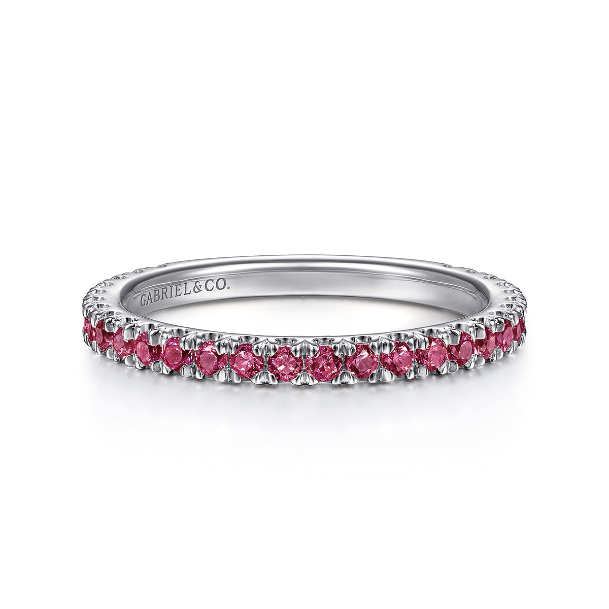 14K White Gold PT - Pink Tourmaline Ladies Ring — Gabriel & Co. LR50889W4JPT