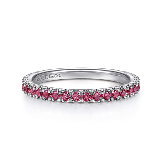 14K White Gold PT - Pink Tourmaline Ladies Ring — Gabriel & Co. LR50889W4JPT