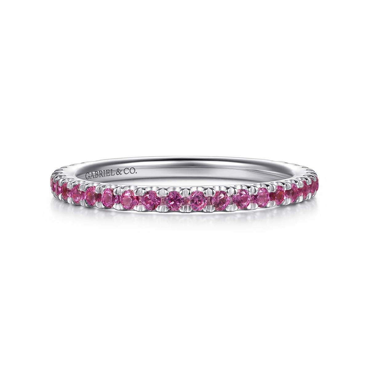14K White Gold Ruby Stackable Ring — Gabriel & Co. LR50889W4JRA
