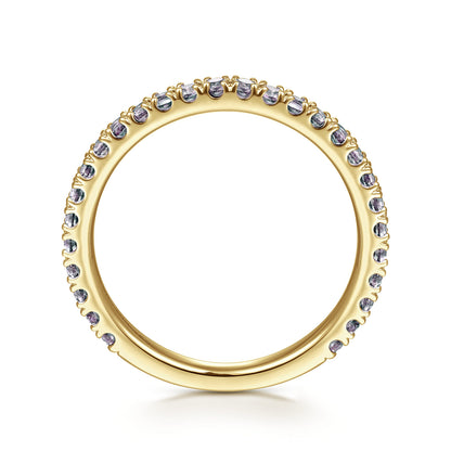14K Yellow Gold Manmade Alexandrite Stackable Ring — Gabriel & Co. LR50889Y4J25