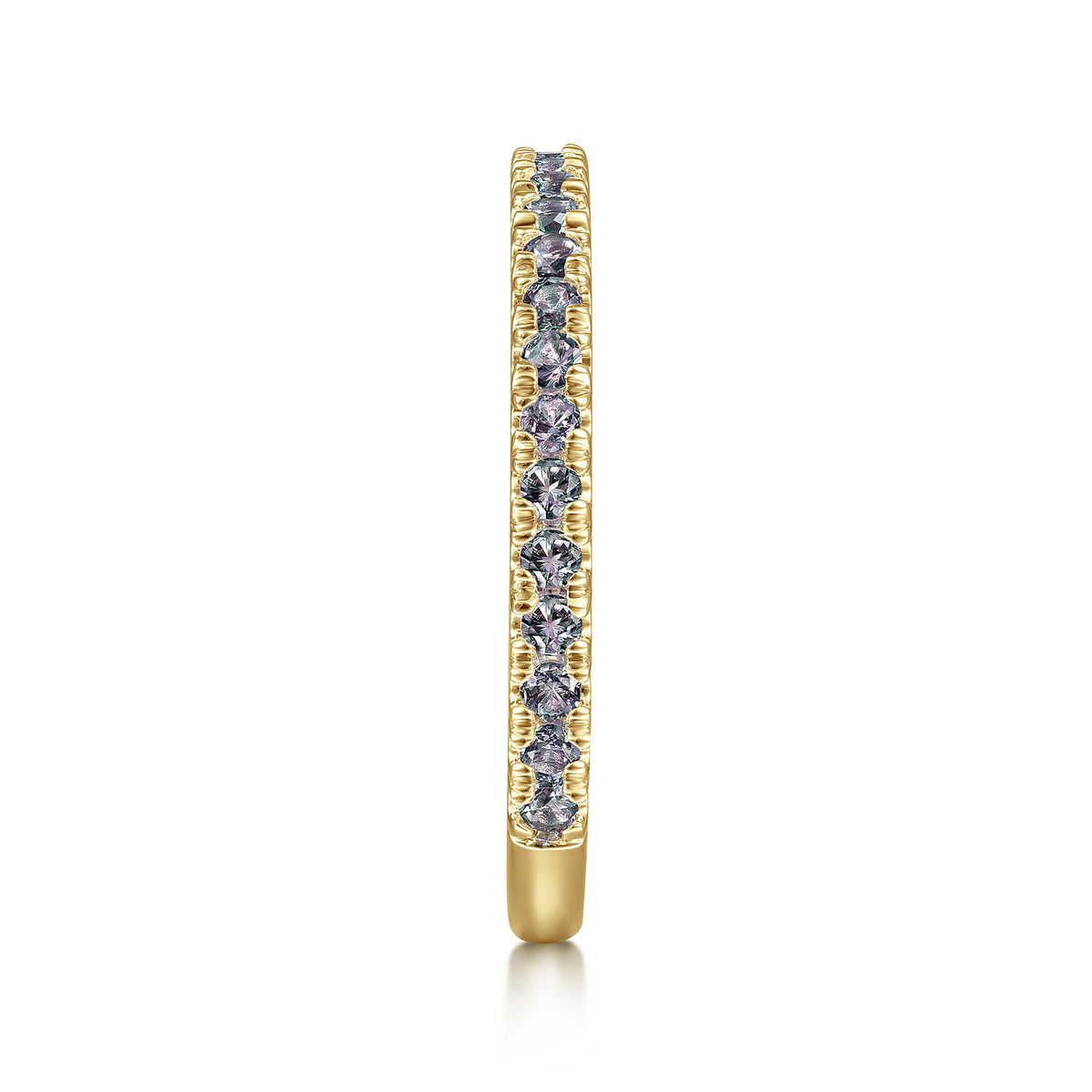 14K Yellow Gold Manmade Alexandrite Stackable Ring — Gabriel & Co. LR50889Y4J25