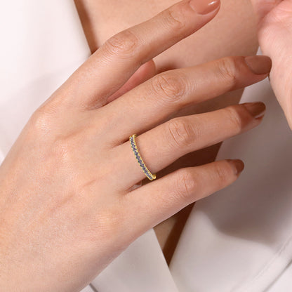 14K Yellow Gold Manmade Alexandrite Stackable Ring — Gabriel & Co. LR50889Y4J25