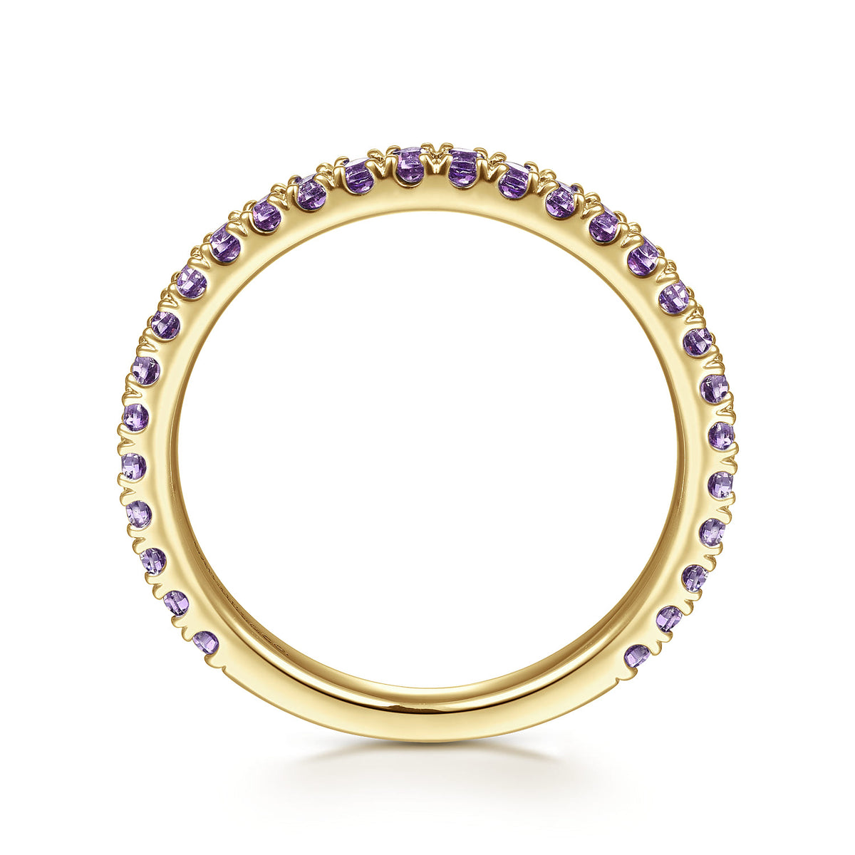 14K Yellow Gold Amethyst Stackable Ring — Gabriel & Co. LR50889Y4JAM
