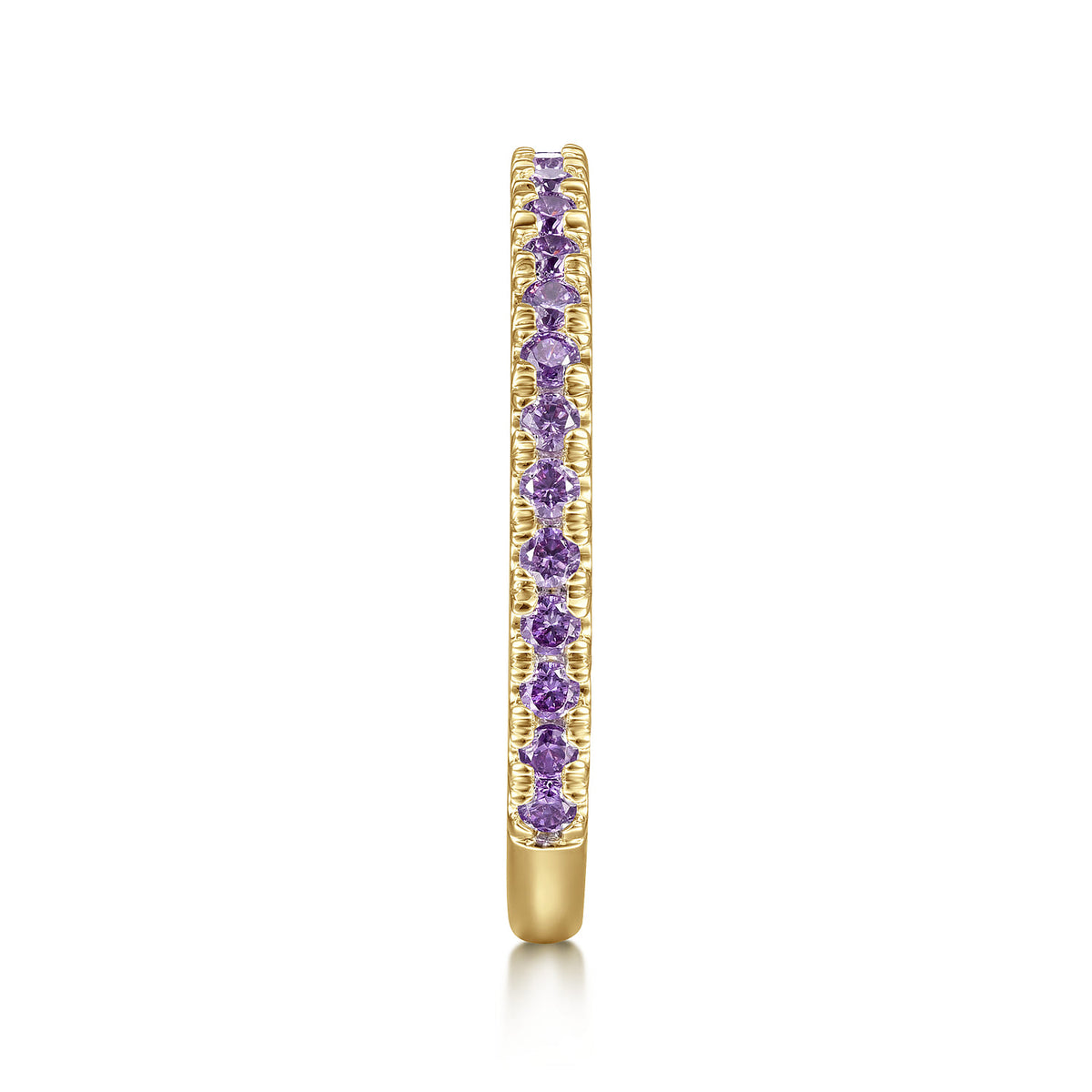 14K Yellow Gold Amethyst Stackable Ring — Gabriel & Co. LR50889Y4JAM