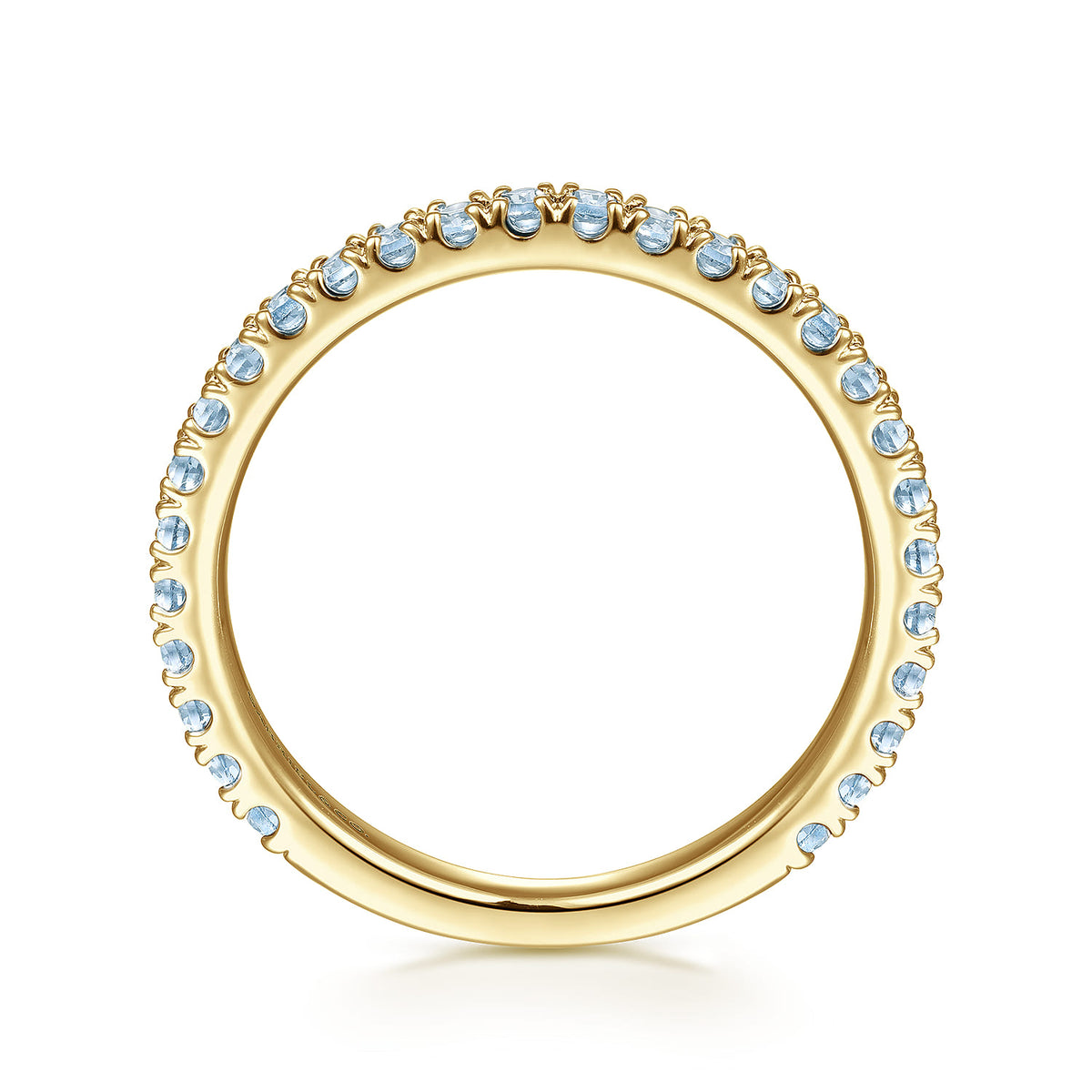 14K Yellow Gold AQ - Aquamarine Ladies Ring — Gabriel & Co. LR50889Y4JAQ