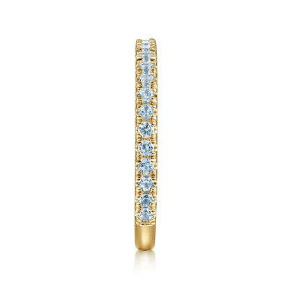 14K Yellow Gold AQ - Aquamarine Ladies Ring — Gabriel & Co. LR50889Y4JAQ