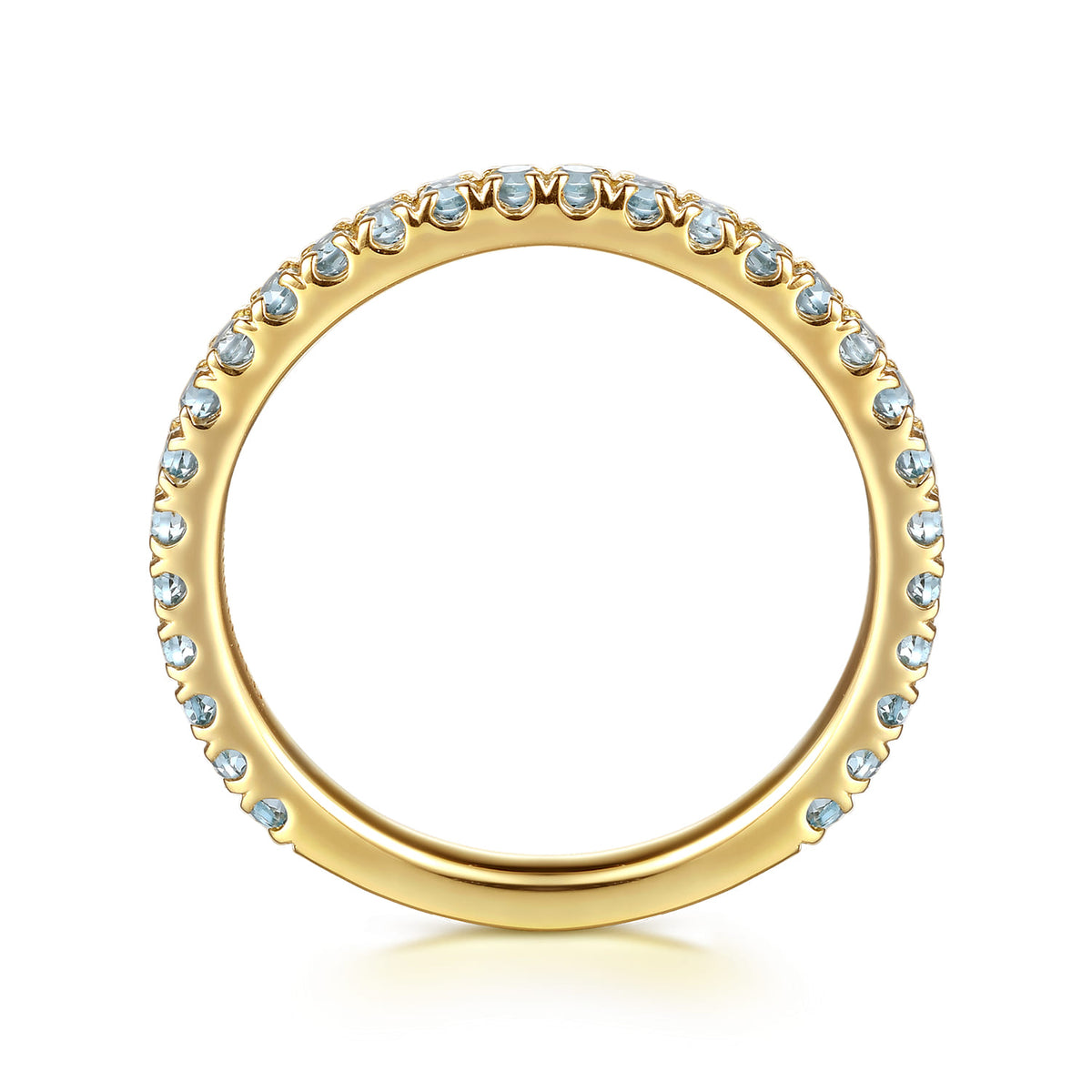 14K Yellow Gold Blue Topaz Stacklable Ring — Gabriel & Co. LR50889Y4JBT