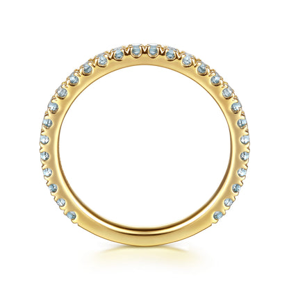 14K Yellow Gold Blue Topaz Stacklable Ring — Gabriel & Co. LR50889Y4JBT