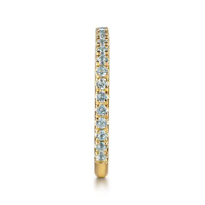 14K Yellow Gold Blue Topaz Stacklable Ring — Gabriel & Co. LR50889Y4JBT