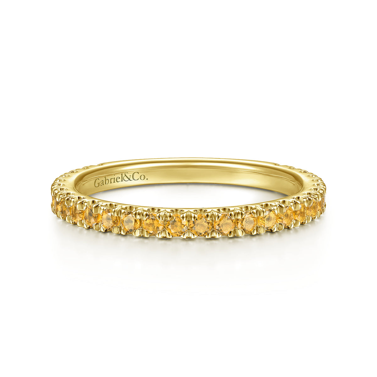 14K Yellow Gold Citrine Stackable Ring — Gabriel & Co. LR50889Y4JCT