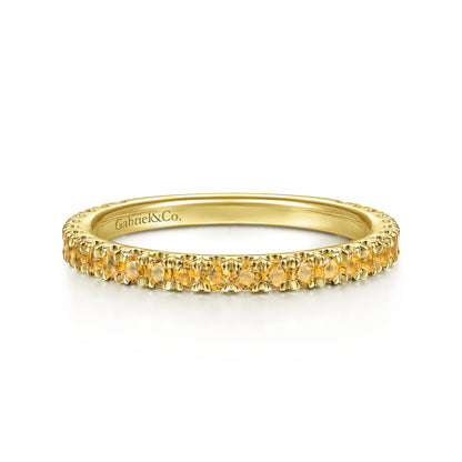 14K Yellow Gold Citrine Stackable Ring — Gabriel & Co. LR50889Y4JCT