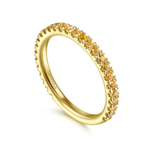 14K Yellow Gold Citrine Stackable Ring — Gabriel & Co. LR50889Y4JCT