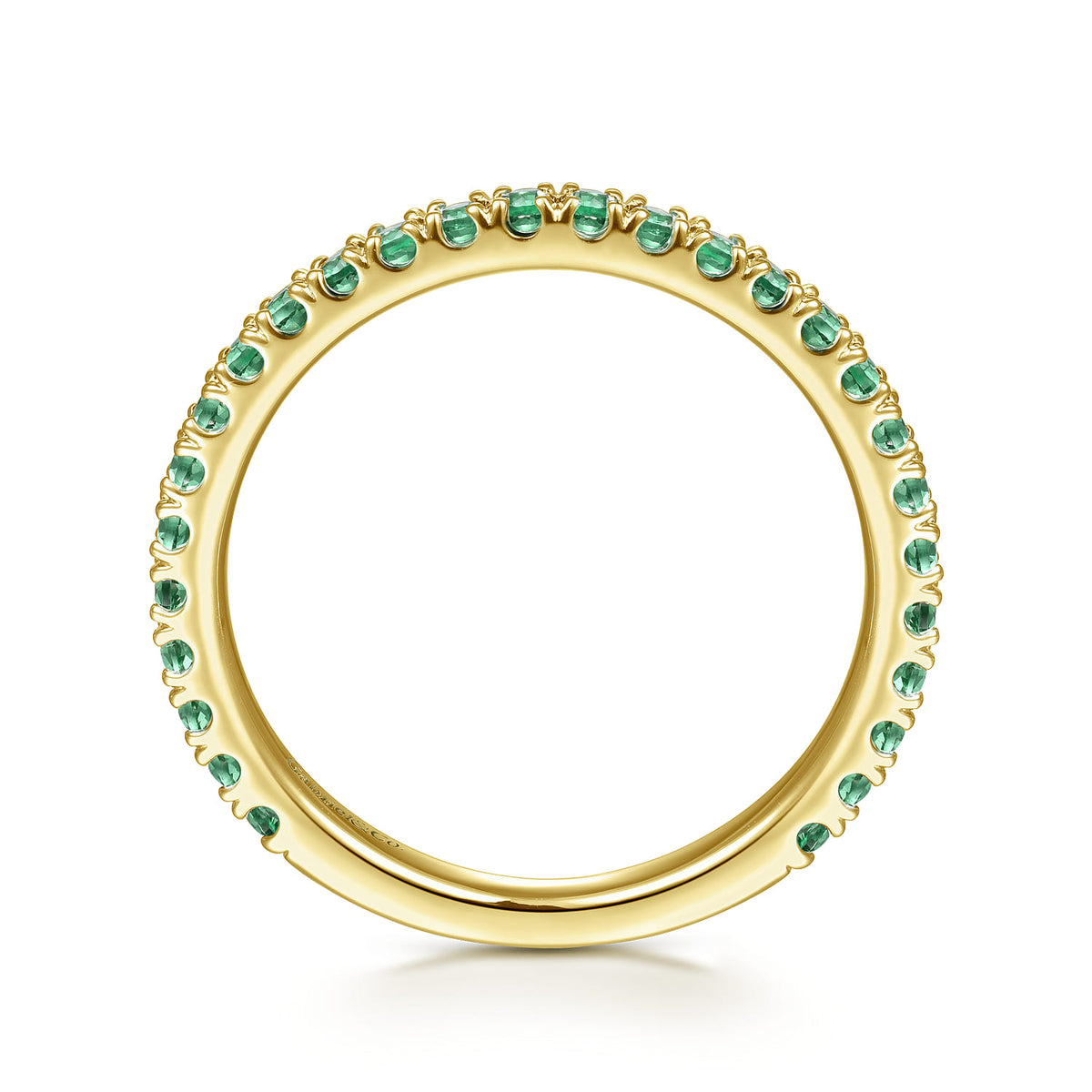 14K Yellow Gold Emerald Stacklable Ring — Gabriel & Co. LR50889Y4JEA