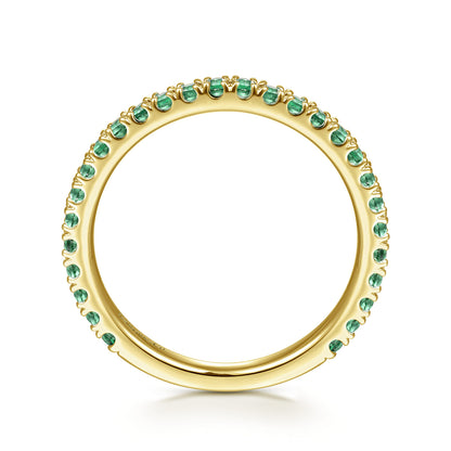 14K Yellow Gold Emerald Stacklable Ring — Gabriel & Co. LR50889Y4JEA