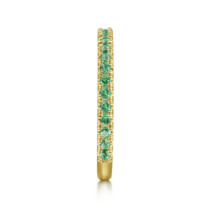 14K Yellow Gold Emerald Stacklable Ring — Gabriel & Co. LR50889Y4JEA