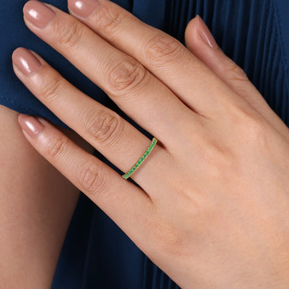 14K Yellow Gold Emerald Stacklable Ring — Gabriel & Co. LR50889Y4JEA