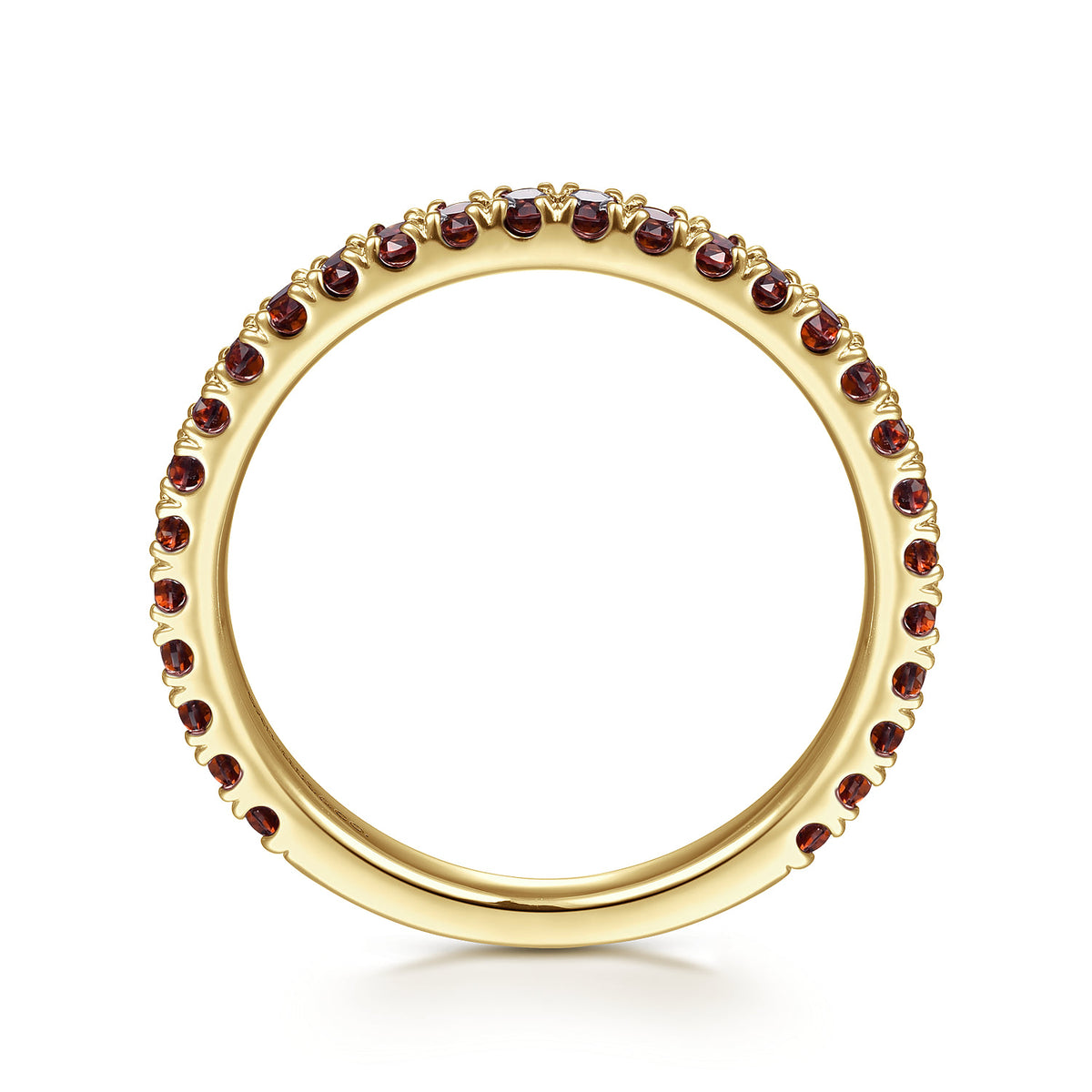 14K Yellow Gold Garnet Stackable Ring — Gabriel & Co. LR50889Y4JGN