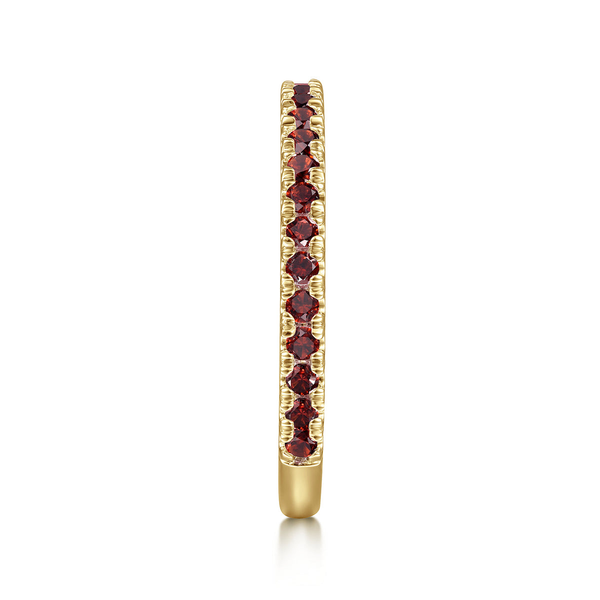 14K Yellow Gold Garnet Stackable Ring — Gabriel & Co. LR50889Y4JGN