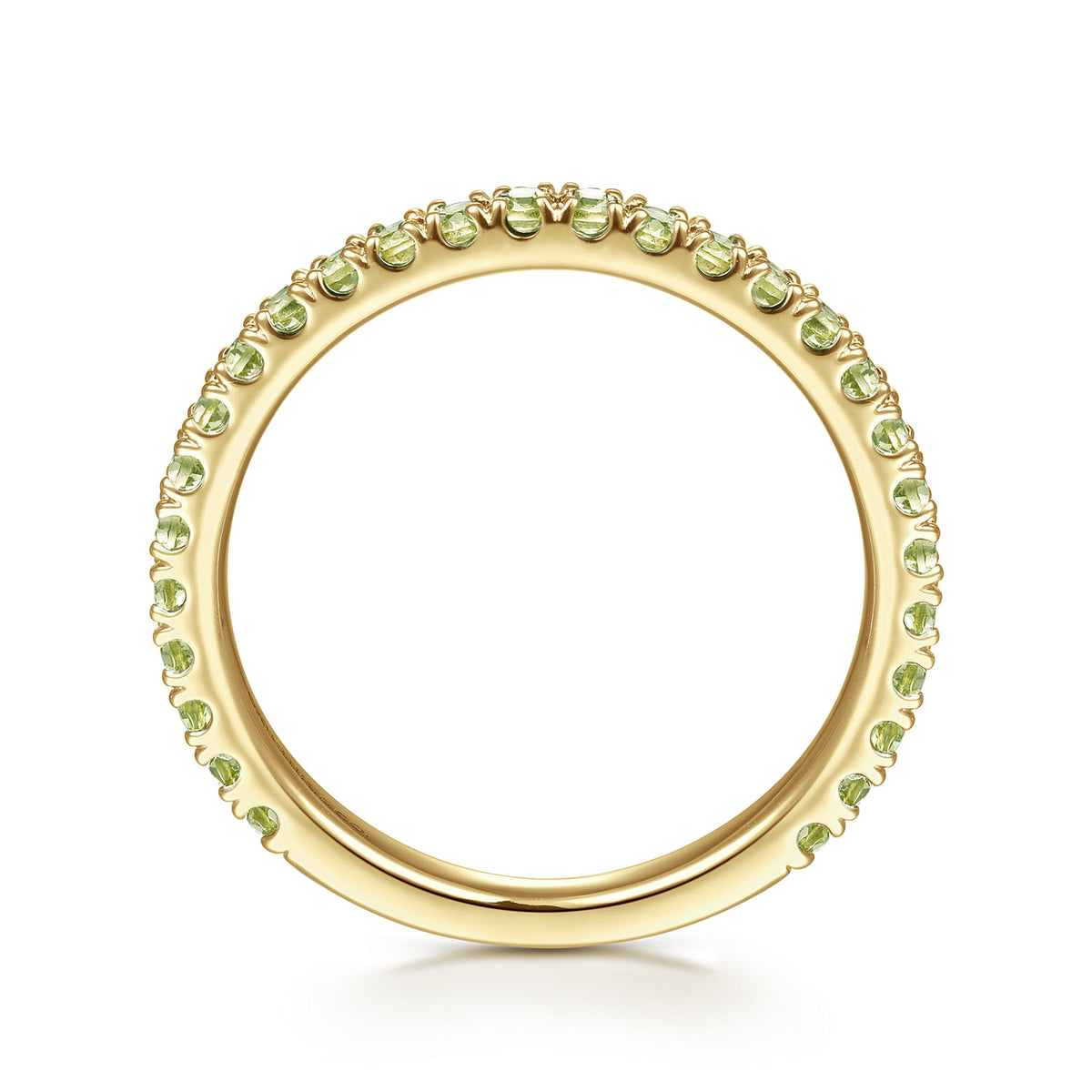 14K Yellow Gold Peridot Stackable Ring — Gabriel & Co. LR50889Y4JPE