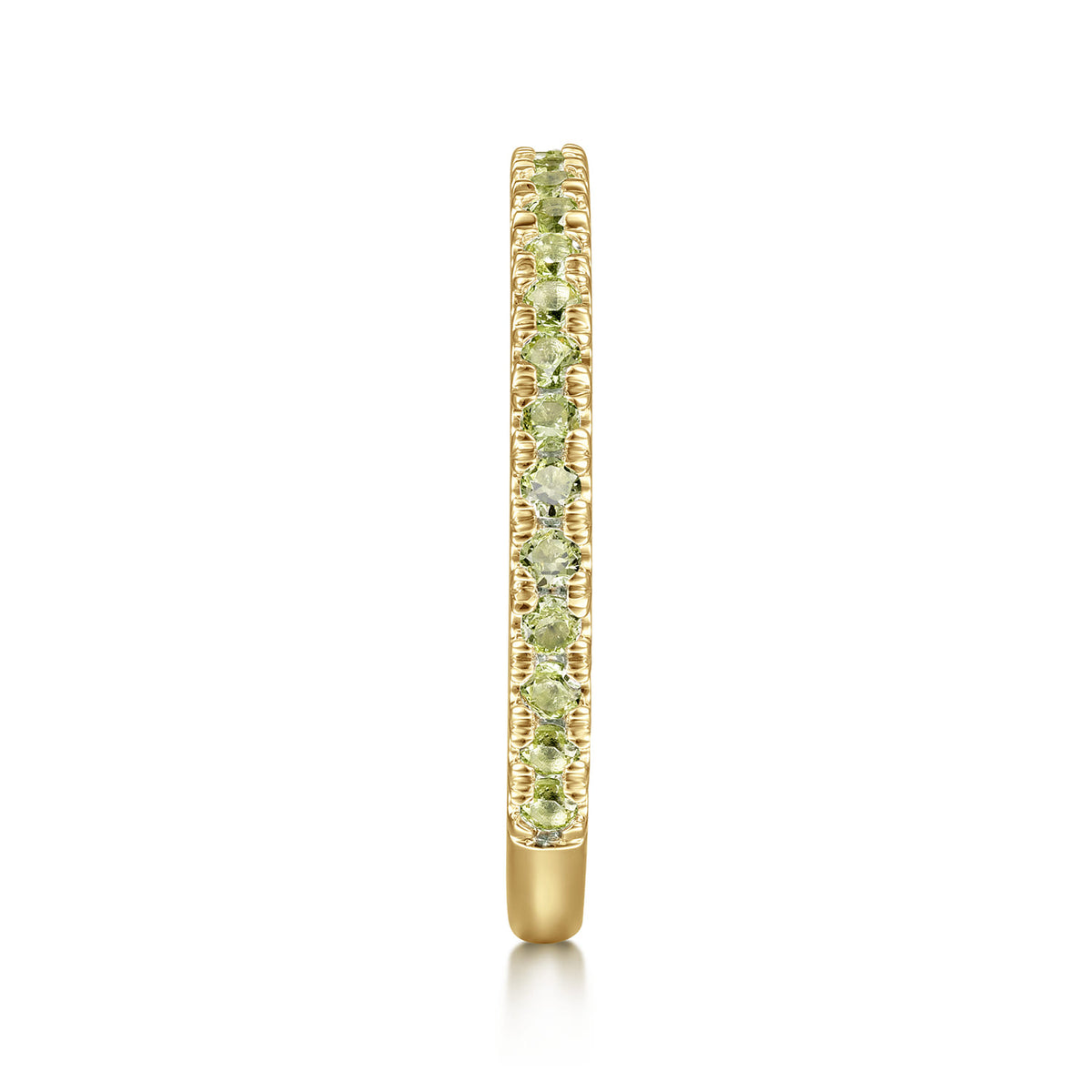 14K Yellow Gold Peridot Stackable Ring — Gabriel & Co. LR50889Y4JPE