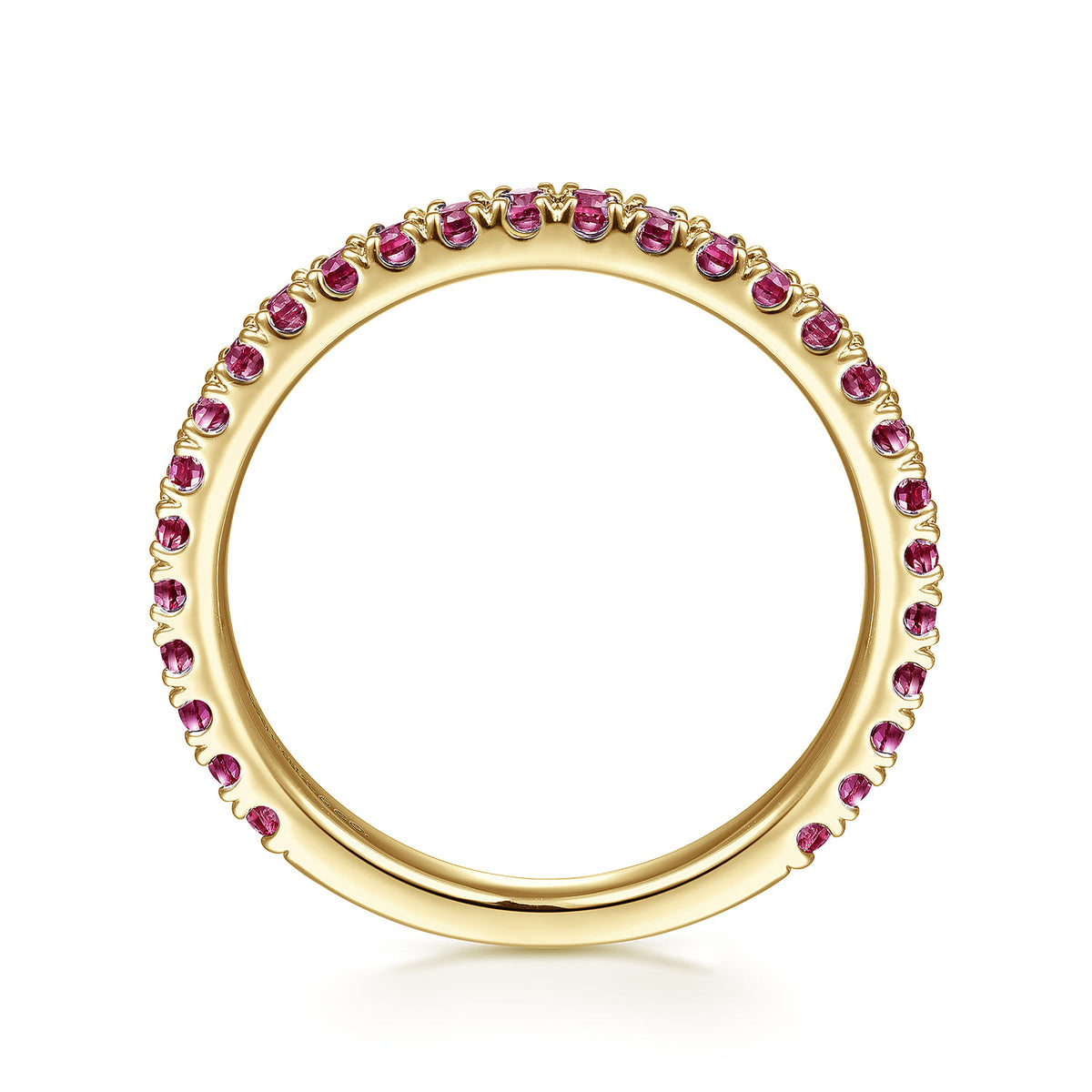14K Yellow Gold Diamond and Pink Tourmaline Ladies Ring — Gabriel & Co. LR50889Y4JPT