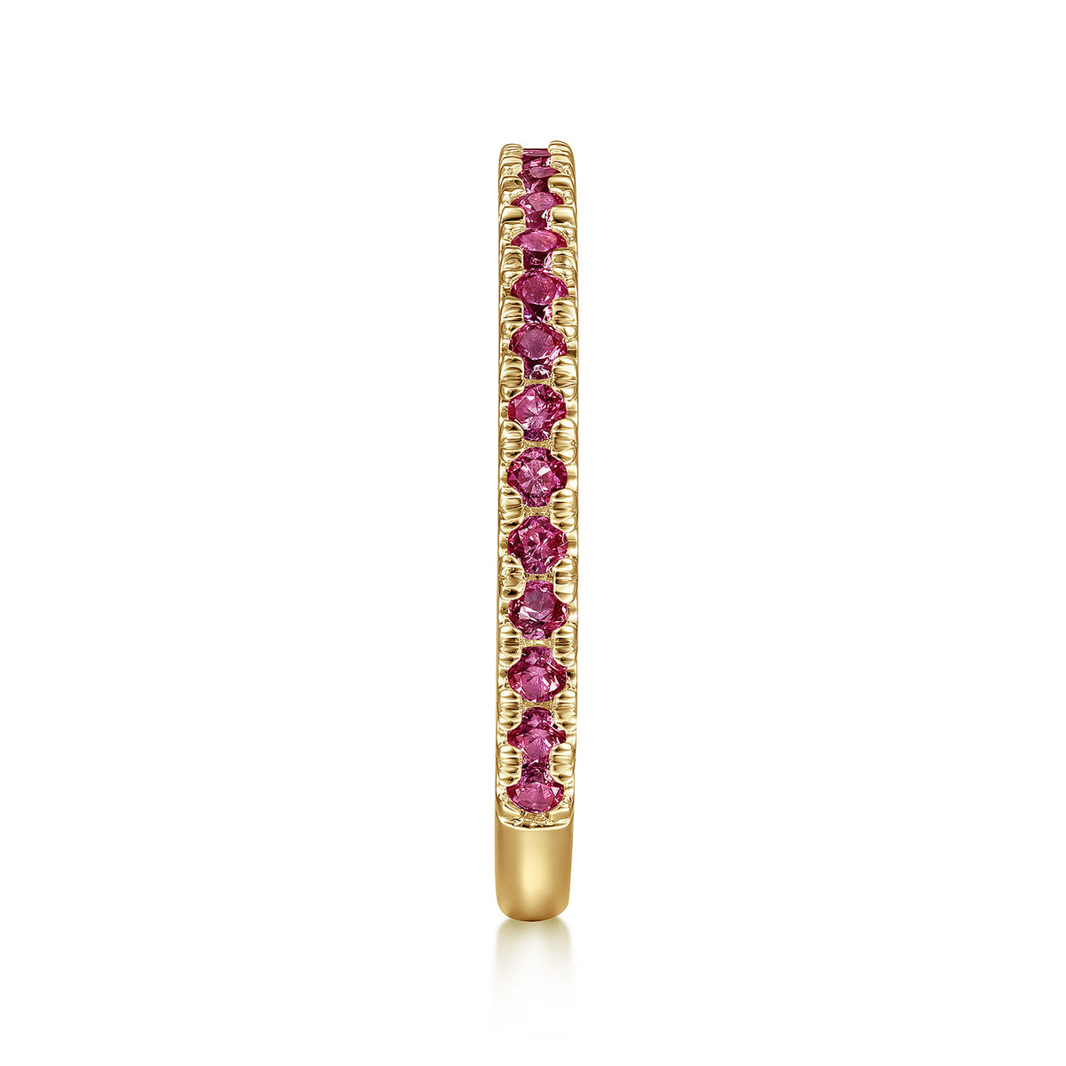 14K Yellow Gold Diamond and Pink Tourmaline Ladies Ring — Gabriel & Co. LR50889Y4JPT