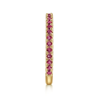 14K Yellow Gold Diamond and Pink Tourmaline Ladies Ring — Gabriel & Co. LR50889Y4JPT