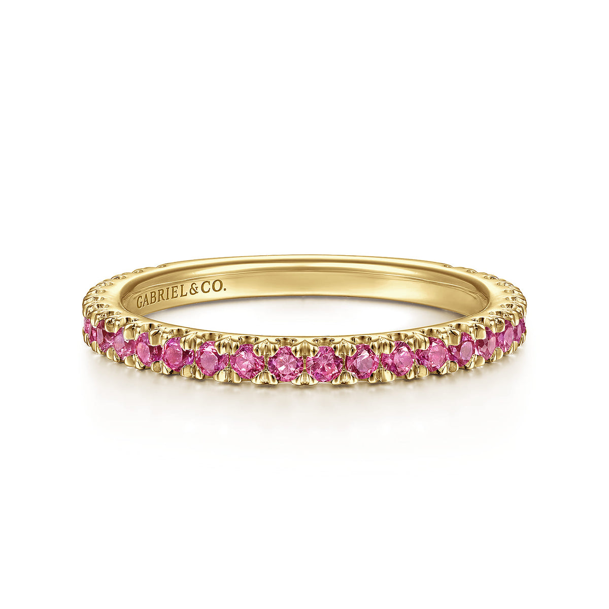 14K Yellow Gold Ruby Stackable Ring — Gabriel & Co. LR50889Y4JRA