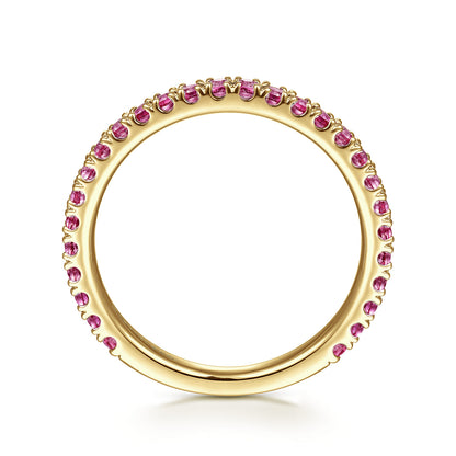 14K Yellow Gold Ruby Stackable Ring — Gabriel & Co. LR50889Y4JRA