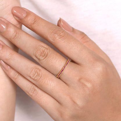 14K Yellow Gold Ruby Stackable Ring — Gabriel & Co. LR50889Y4JRA