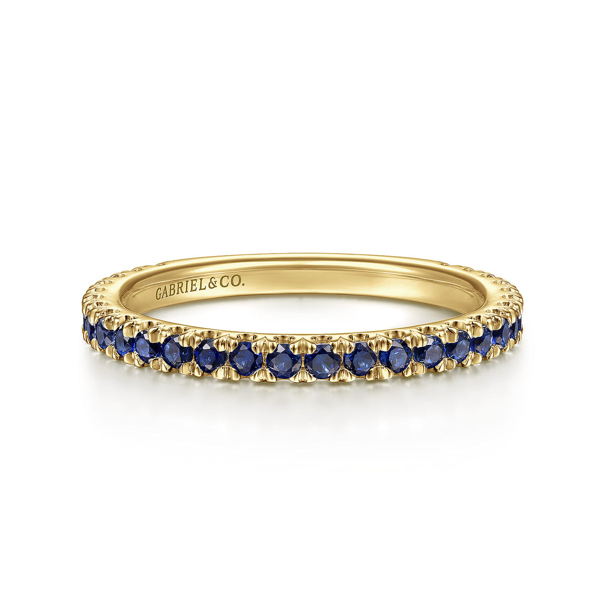 14K Yellow Gold Sapphire Stackable Ring — Gabriel & Co. LR50889Y4JSA