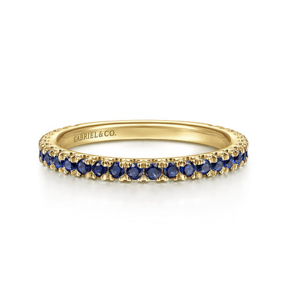 14K Yellow Gold Sapphire Stackable Ring — Gabriel & Co. LR50889Y4JSA