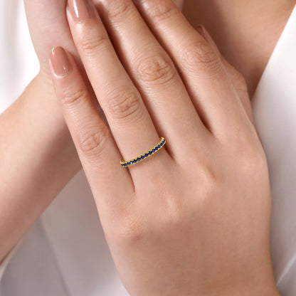 14K Yellow Gold Sapphire Stackable Ring — Gabriel & Co. LR50889Y4JSA