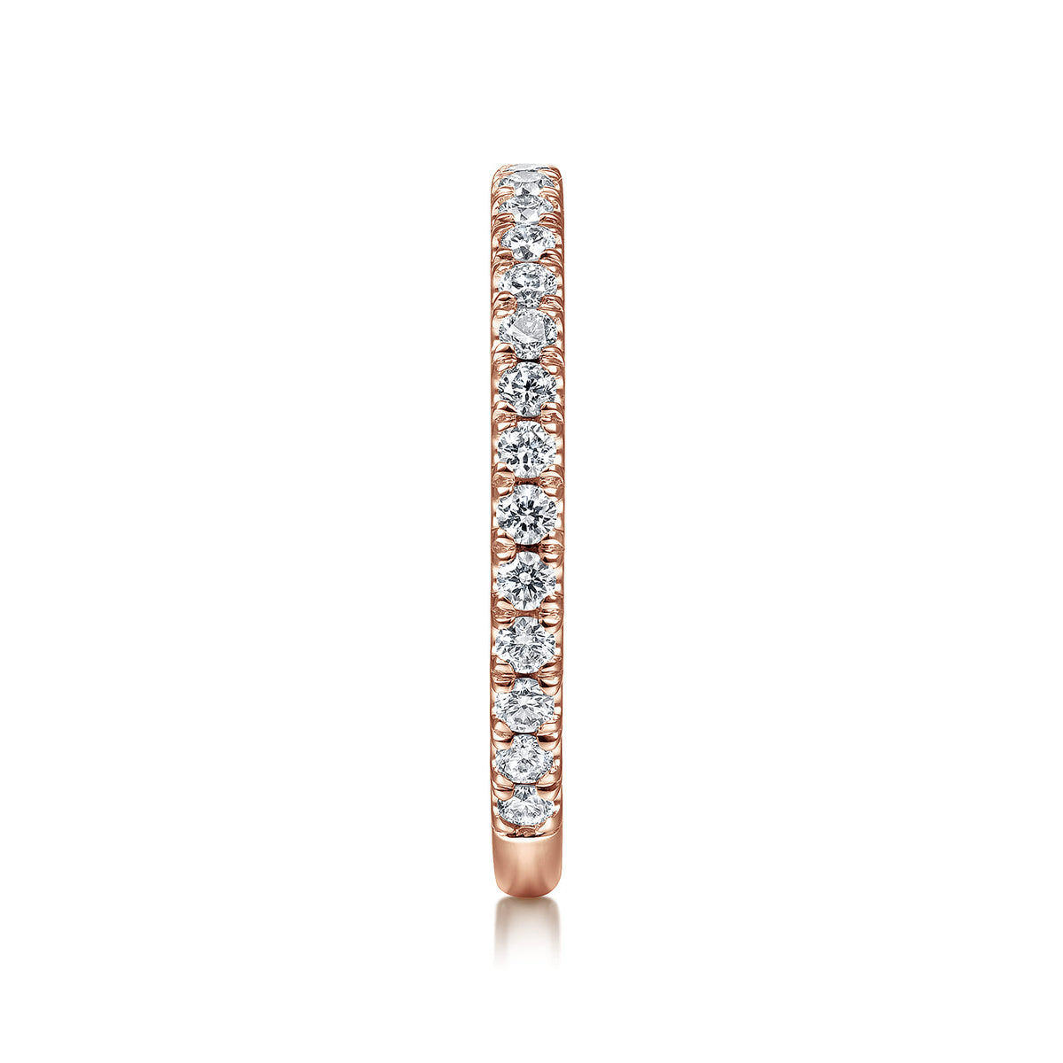 14K Rose Gold Scalloped Diamond Stackable Ring — Gabriel & Co. LR50992K45JJ