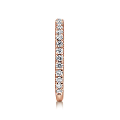 14K Rose Gold Scalloped Diamond Stackable Ring — Gabriel & Co. LR50992K45JJ