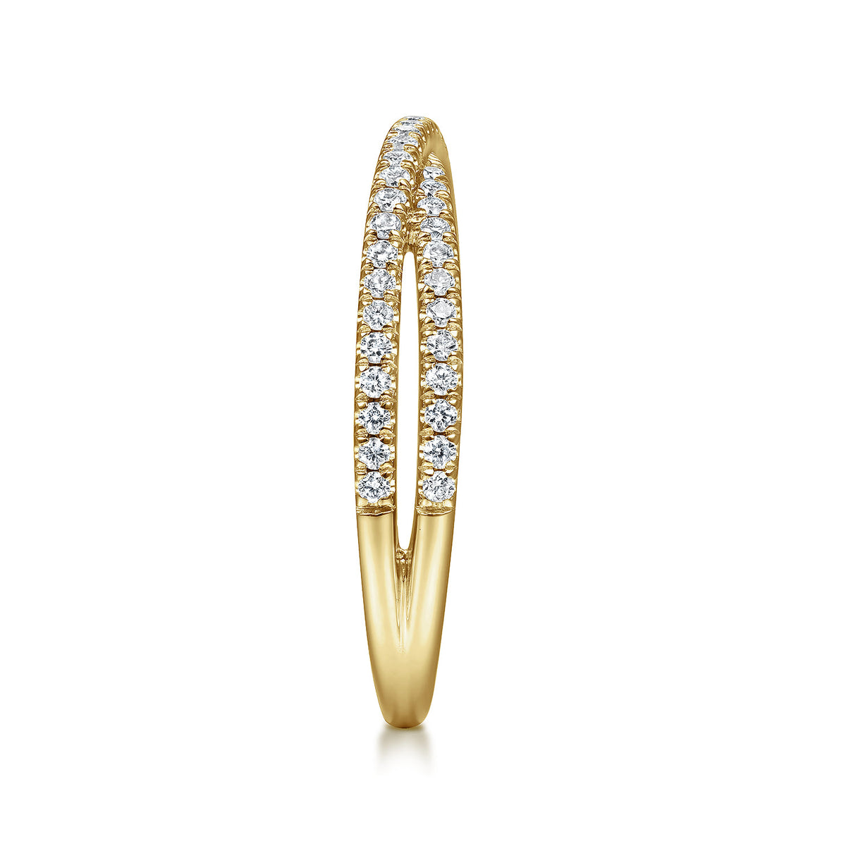 14K Yellow Gold Criss Cross Diamond Stackable Ring — Gabriel & Co. LR51169Y45JJ