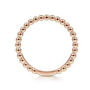 14K Rose Gold Bujukan Beaded Stackable Ring — Gabriel & Co. LR51172K4JJJ