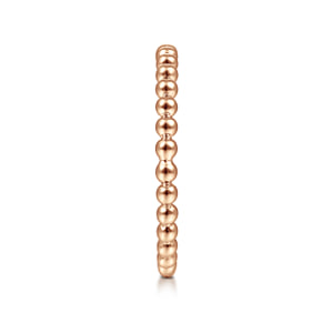 14K Rose Gold Bujukan Beaded Stackable Ring — Gabriel & Co. LR51172K4JJJ