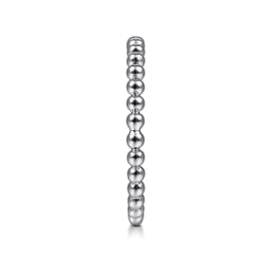 14K White Gold Bujukan Beaded Stackable Ring — Gabriel & Co. LR51172W4JJJ