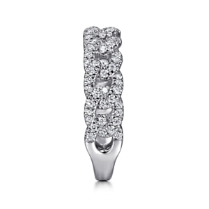 14K White Gold Chain Link Stackable Diamond Ring — Gabriel & Co. LR51181W45JJ