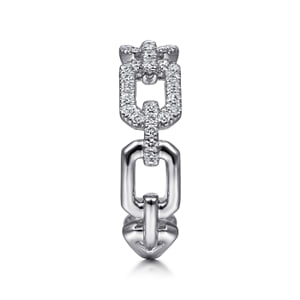 14K White Gold Pave Diamond Chain Link Ring Band — Gabriel & Co. LR51249W45JJ