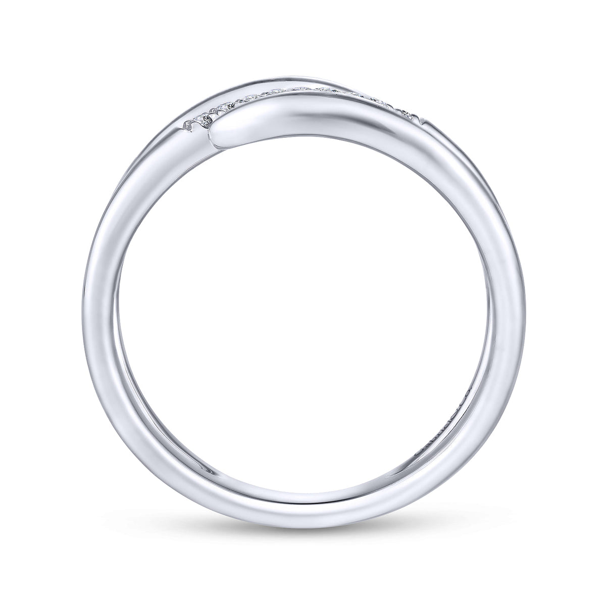 14K White Gold Split Shank Pave Diamond Wrap Ring — Gabriel & Co. LR51267W45JJ