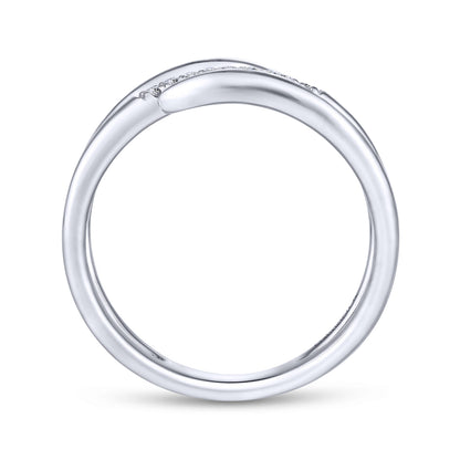 14K White Gold Split Shank Pave Diamond Wrap Ring — Gabriel & Co. LR51267W45JJ