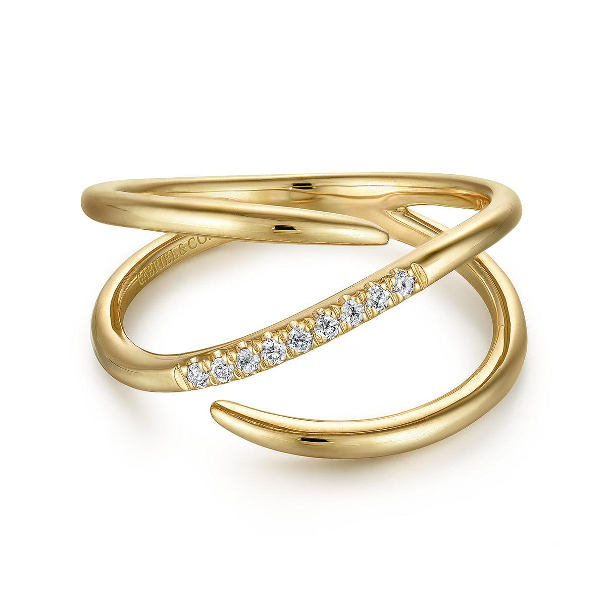 14K Yellow Gold Diamond Wrap Ring — Gabriel & Co. LR51267Y45JJ