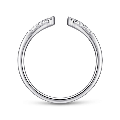 14K White Gold Split Diamond Stackable Ring — Gabriel & Co. LR51284W45JJ