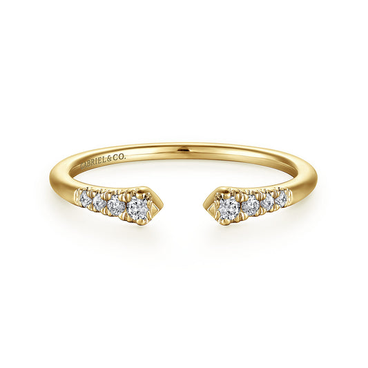 14K Yellow Gold Diamond Stackable Ring, 0.1ct — Gabriel & Co. LR51284Y45JJ